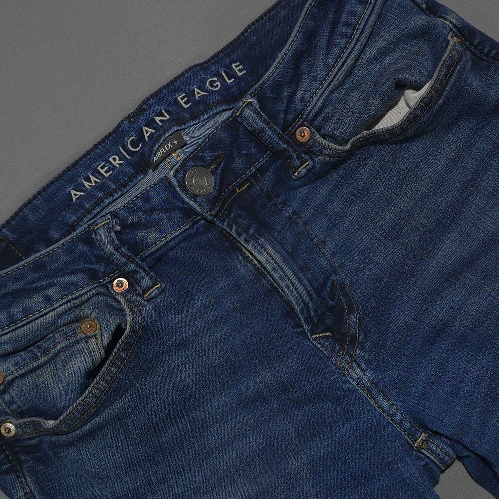 American Eagle Airflex+ Mens Jeans 29x34 Original Bootcut Medium Wash Stretch